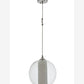 Meyda Lighting Bola 10" Craftsman Brown Pendant Light With Clear & White Shade Glass