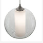 Meyda Lighting Bola 10" Craftsman Brown Pendant Light With Clear & White Shade Glass