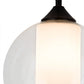 Meyda Lighting Bola 10" Craftsman Brown Pendant Light With Clear & White Shade Glass