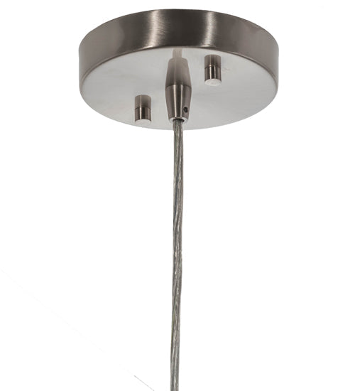 Meyda Lighting Bola 10" Craftsman Brown Pendant Light With Clear & White Shade Glass