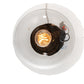 Meyda Lighting Bola 10" Flat Black Pendant Light With Clear Shade Glass