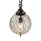 Meyda Lighting Bola 10" Solar Black Diamant Pendant Light With Clear Globe Shade Glass