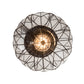 Meyda Lighting Bola 10" Solar Black Diamant Pendant Light With Clear Globe Shade Glass