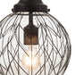 Meyda Lighting Bola 10" Solar Black Diamant Pendant Light With Clear Globe Shade Glass
