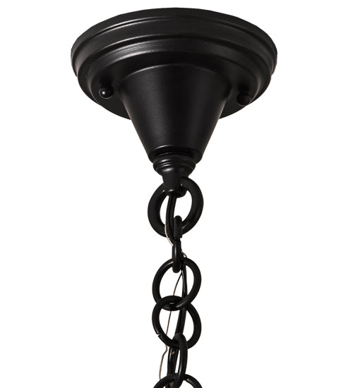 Meyda Lighting Bola 10" Solar Black Diamant Pendant Light With Clear Globe Shade Glass