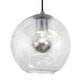 Meyda Lighting Bola 10" Sparkle Silver Drapera Pendant Light With Clear Shade Glass