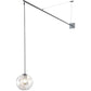 Meyda Lighting Bola 10" Sparkle Silver Drapera Pendant Light With Clear Shade Glass
