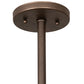 Meyda Lighting Bola 10" Tyler Bronze Cilindro Pendant Light With Clear Glass & Shara Taupe Idalight Shade