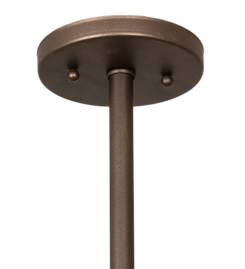 Meyda Lighting Bola 10" Tyler Bronze Cilindro Pendant Light With Clear Glass & Shara Taupe Idalight Shade