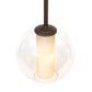 Meyda Lighting Bola 10" Tyler Bronze Cilindro Pendant Light With Clear Glass & Shara Taupe Idalight Shade