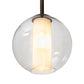Meyda Lighting Bola 10" Tyler Bronze Cilindro Pendant Light With Clear Glass & Shara Taupe Idalight Shade