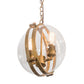 Meyda Lighting Bola 11" 2-Light Brass Tint Cupla Pendant Light With Crystal Idalight Shade