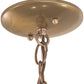 Meyda Lighting Bola 11" 2-Light Brass Tint Cupla Pendant Light With Crystal Idalight Shade