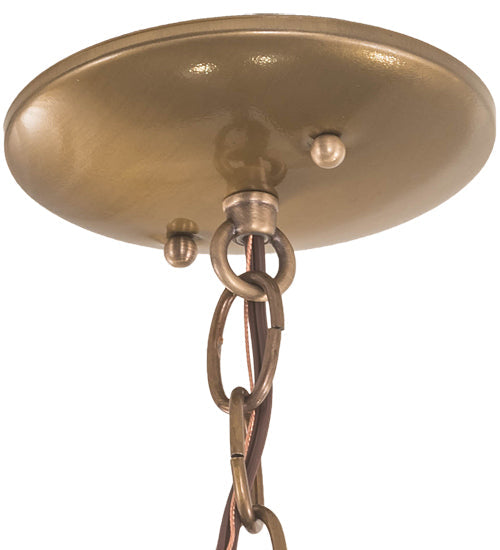 Meyda Lighting Bola 11" 2-Light Brass Tint Cupla Pendant Light With Crystal Idalight Shade