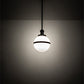 Meyda Lighting Bola 12" Black Textured Equator Pendant Light With White Statuario Idalight Shade