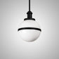 Meyda Lighting Bola 12" Black Textured Equator Pendant Light With White Statuario Idalight Shade