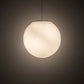 Meyda Lighting Bola 12" Gloss White Pendant Light With White Shade Glass