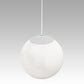 Meyda Lighting Bola 12" Gloss White Pendant Light With White Shade Glass