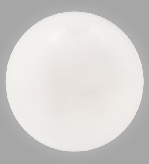 Meyda Lighting Bola 12" Gloss White Pendant Light With White Shade Glass