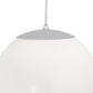 Meyda Lighting Bola 12" Gloss White Pendant Light With White Shade Glass