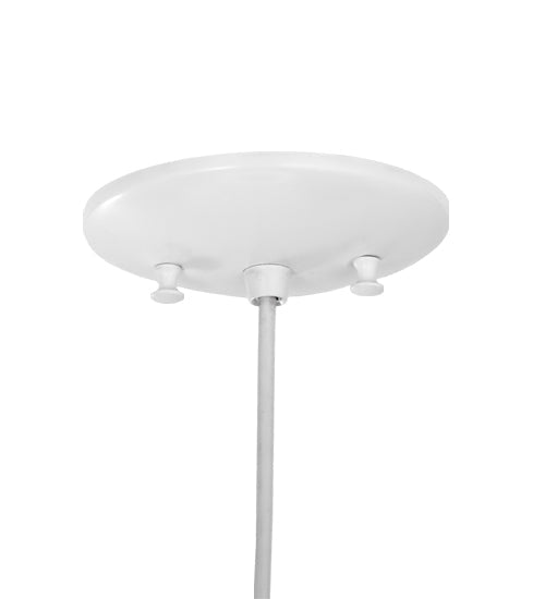 Meyda Lighting Bola 12" Gloss White Pendant Light With White Shade Glass