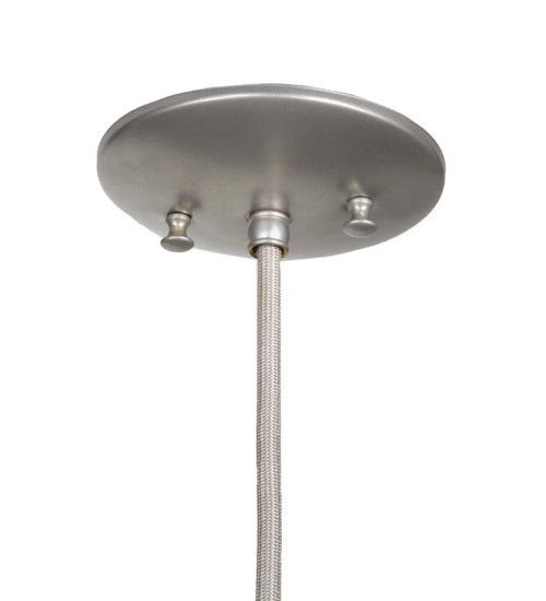 Meyda Lighting Bola 12" Sparkle Silver Crystal Pendant Light With Smoke and Clear Shade Glass