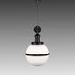 Meyda Lighting Bola 12" Textured Black Equator Wall Sconce With White Statuario Idalight Shade