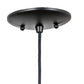 Meyda Lighting Bola 12" Textured Black Pendant Light With Clear Shade Glass