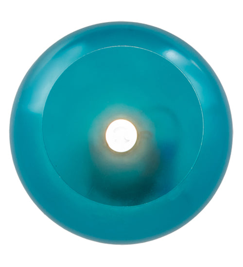 Meyda Lighting Bola 14" Chrome Play Pendant Light With Blue Shade Glass
