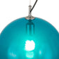 Meyda Lighting Bola 14" Chrome Play Pendant Light With Blue Shade Glass