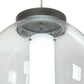 Meyda Lighting Bola 14" LED Pewter Cilindro Pendant Light With White & Clear Shade