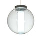 Meyda Lighting Bola 14" LED Pewter Cilindro Pendant Light With White & Clear Shade