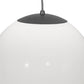 Meyda Lighting Bola 14" Pewter Pendant Light With White Opal Shade Glass
