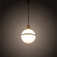 Meyda Lighting Bola 17" Champagne Metallic Equator Pendant Light With White Statuario Idalight Shade