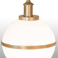 Meyda Lighting Bola 17" Champagne Metallic Equator Pendant Light With White Statuario Idalight Shade