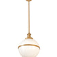 Meyda Lighting Bola 17" Champagne Metallic Equator Pendant Light With White Statuario Idalight Shade