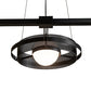 Meyda Lighting Bola 178" 3-Light Solar Black Whipple Island Chandelier With White Shade Glass