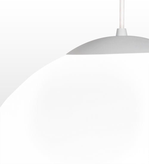 Meyda Lighting Bola 18" 3-Light White Pendant Light With White Statuario Idalight Shade