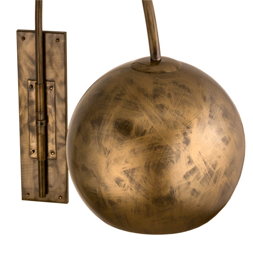 Meyda Lighting Bola 18" Gold Swing Arm Wall Sconce
