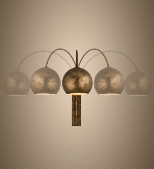 Meyda Lighting Bola 18" Gold Swing Arm Wall Sconce