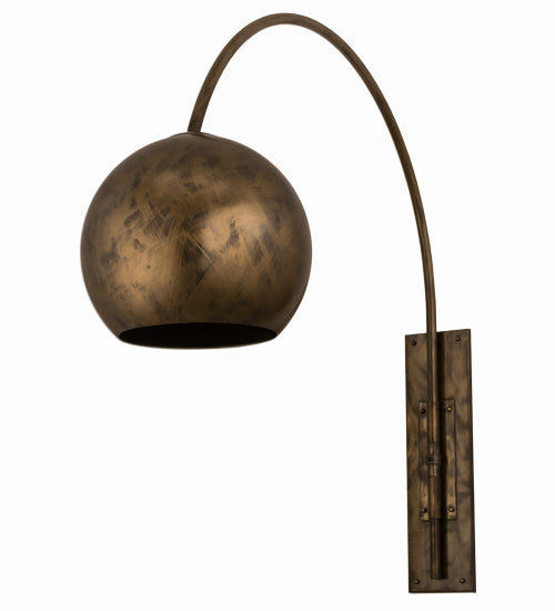 Meyda Lighting Bola 18" Gold Swing Arm Wall Sconce