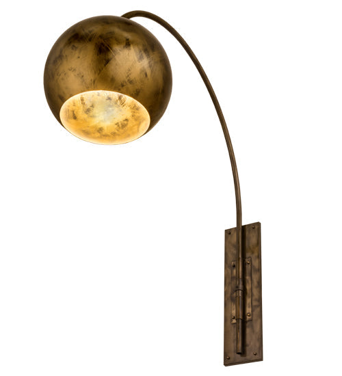 Meyda Lighting Bola 18" Gold Swing Arm Wall Sconce