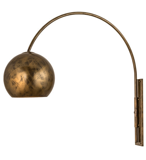 Meyda Lighting Bola 18" Gold Swing Arm Wall Sconce