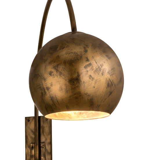 Meyda Lighting Bola 18" Gold Swing Arm Wall Sconce