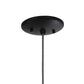 Meyda Lighting Bola 18" Solar Black Powder Coat Cilindro Pendant Light With Clear & White Shade Glass