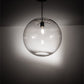 Meyda Lighting Bola 18" Textured Black Pendant Light With Clear Crystal Idalight Shade