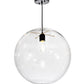 Meyda Lighting Bola 18" Textured Black Pendant Light With Clear Crystal Idalight Shade