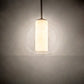 Meyda Lighting Bola 18" Tyler Bronze Cilindro Pendant Light With Clear Glass & Shara Taupe Idalight Shade