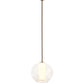Meyda Lighting Bola 18" Tyler Bronze Cilindro Pendant Light With Clear Glass & Shara Taupe Idalight Shade