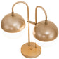 Meyda Lighting Bola 19" 2-Light Champagne Metallic Deux Table Lamp With White Orbs Shade Glass